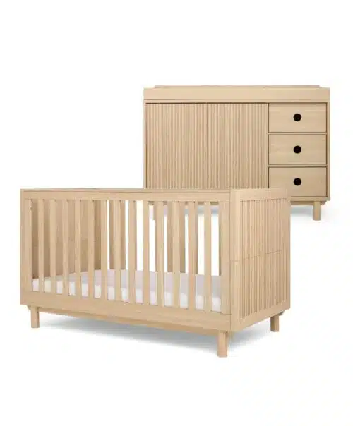 Mamas and Papas Oska Wide 2 Piece Nursery Furniture Set - Natural Oak