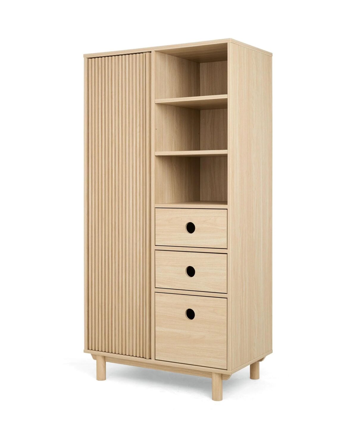 Mamas and Papas Oska 3 Piece Nursery Furniture Set with Cotbed, Changing Unit and Wardrobe - Natural Oak - Image 8