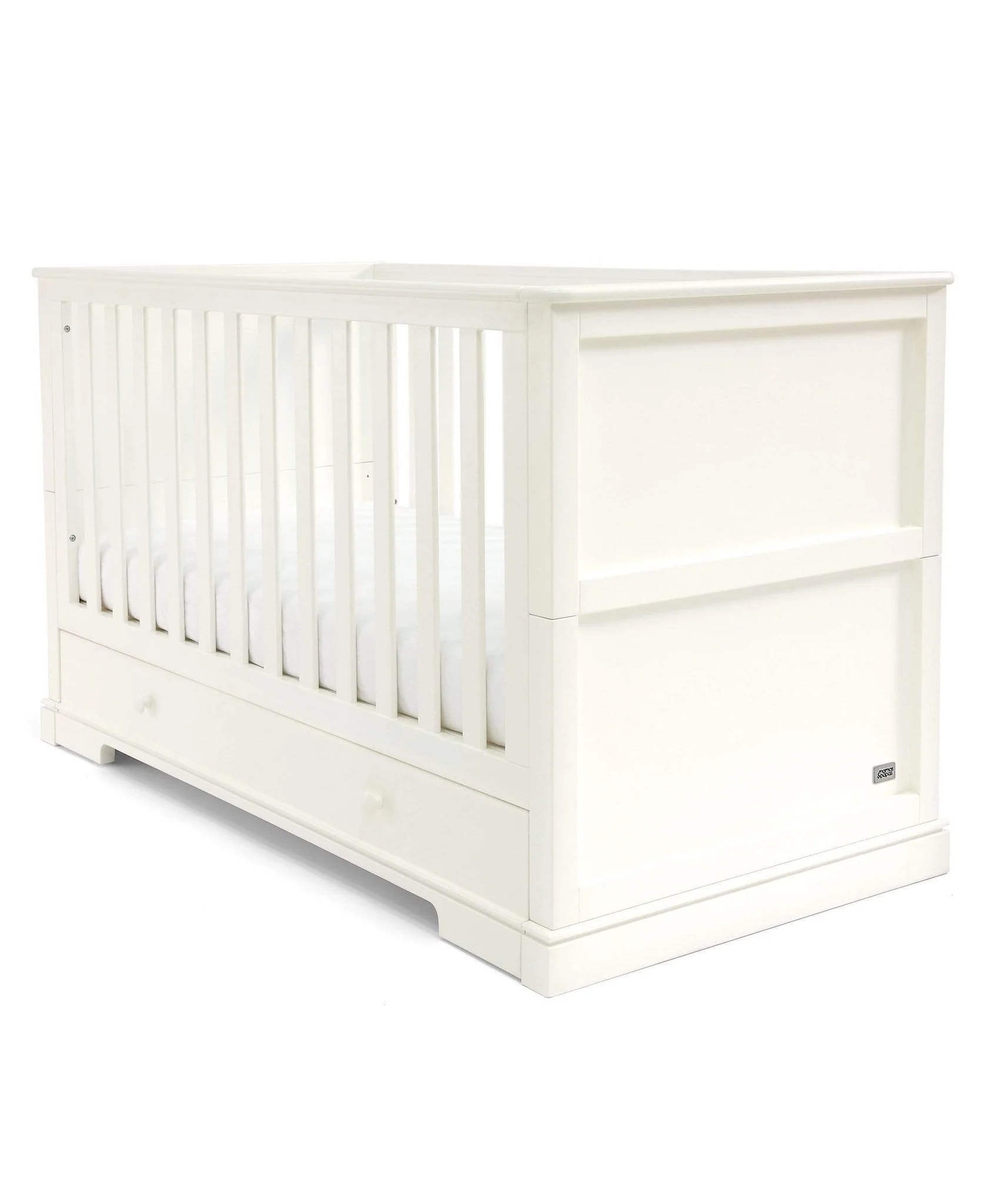 Mamas and Papas Oxford 2 Piece Nursery Furniture Room Set with Cotbed and Dresser - White - Image 6