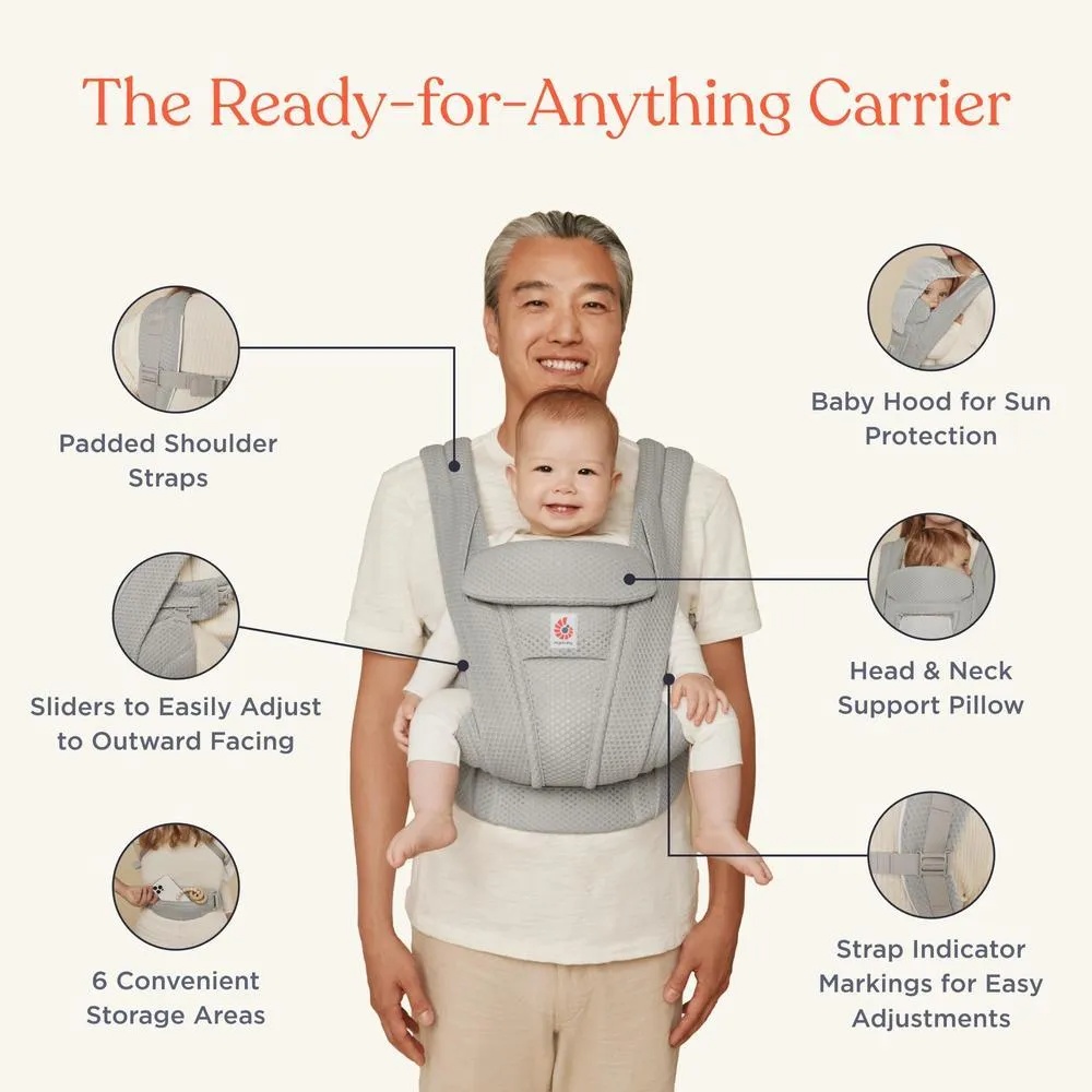 Ergobaby Omni Deluxe Mesh Baby Carrier - Soft Olive - Image 8
