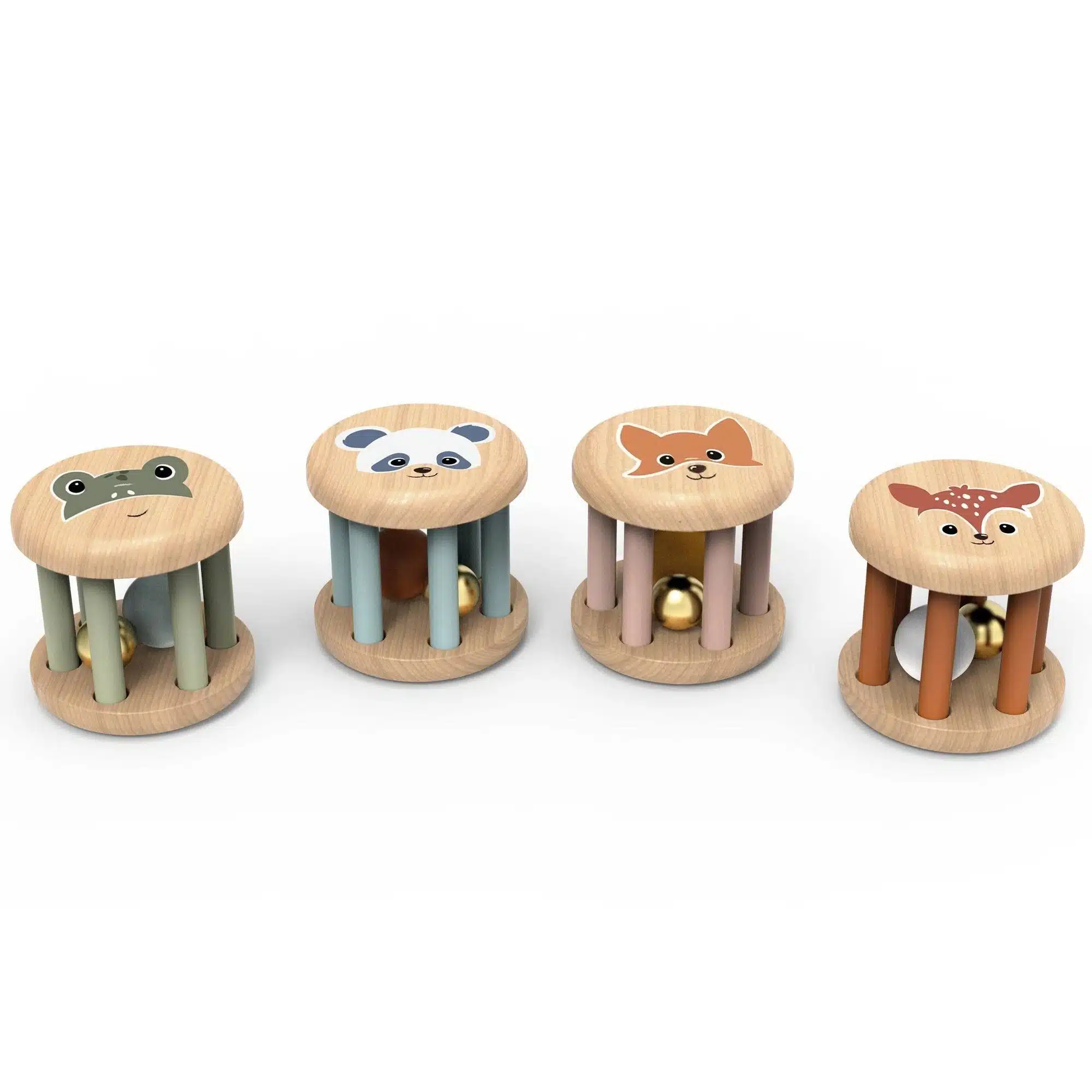 Speedy Monkey Wooden Roller Rattles - Image 2