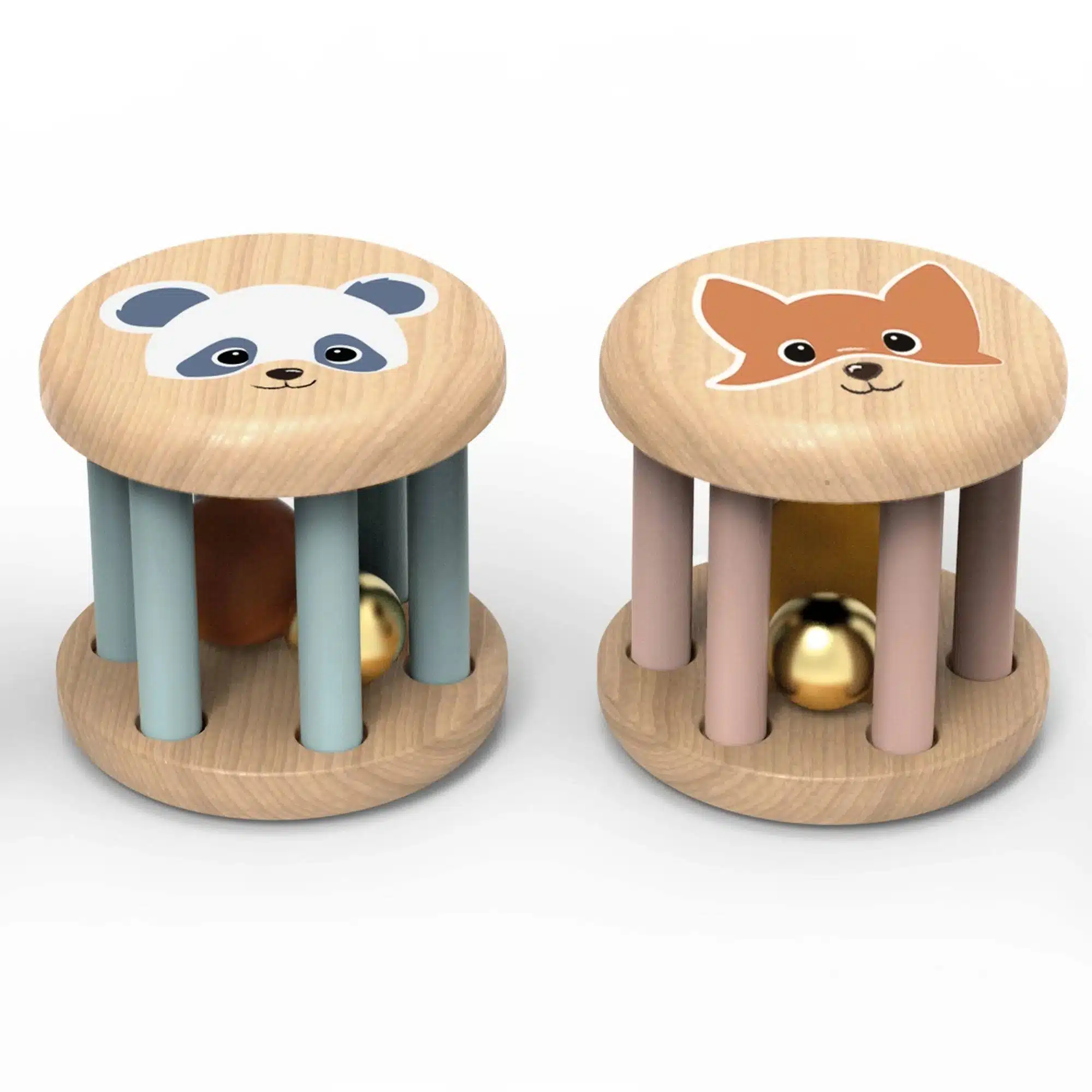 Speedy Monkey Wooden Roller Rattles - Image 3