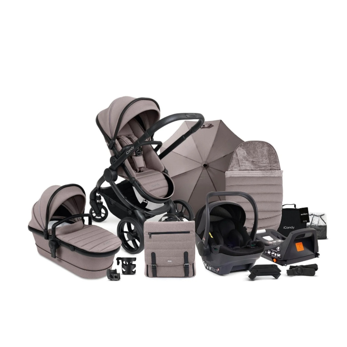iCandy Peach7 Complete Bundle with Cocoon Car Seat & Base - Porcini