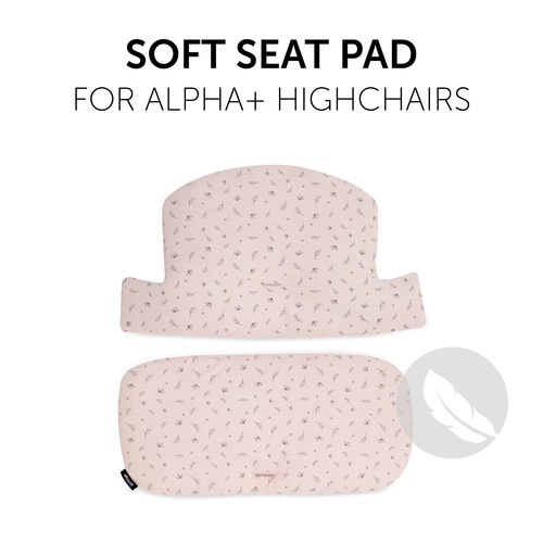 Hauck Alpha Highchair Pad Select - Jersey Flowers Rose - Image 8
