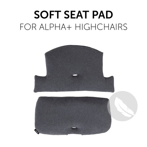 Hauck Alpha Highchair Pad Select - Jersey Charcoal - Image 2
