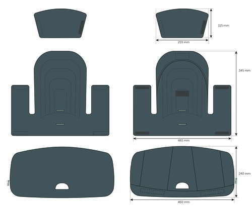 Hauck Highchair Baby Seat Pad - Dark Grey - Image 3