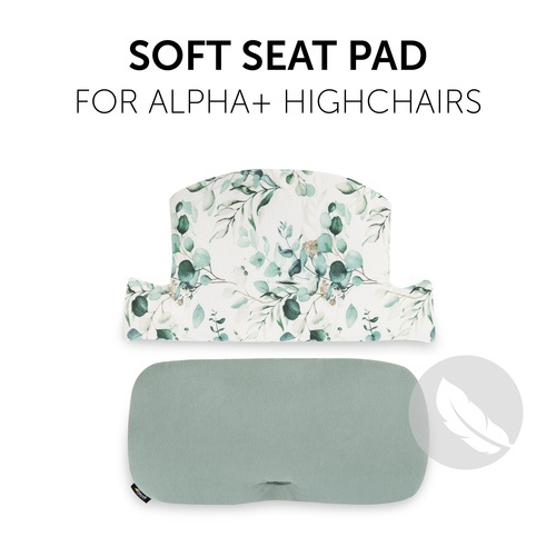 Hauck Alpha Highchair Pad Select - Jersey Leaves Mint - Image 4