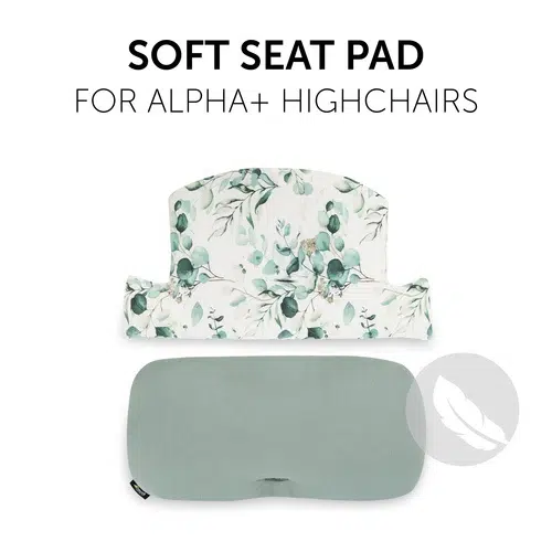 Hauck Alpha Highchair Pad Select - Jersey Leaves Mint - Image 4