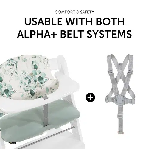 Hauck Alpha Highchair Pad Select - Jersey Leaves Mint - Image 8