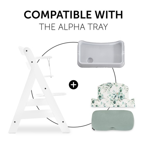 Hauck Alpha Highchair Pad Select - Jersey Leaves Mint - Image 9