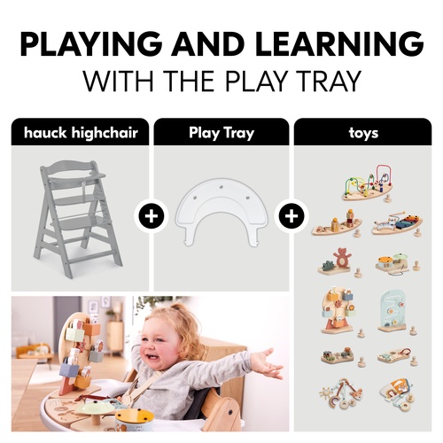 Hauck Alpha Wooden Highchair - Grey - Image 10