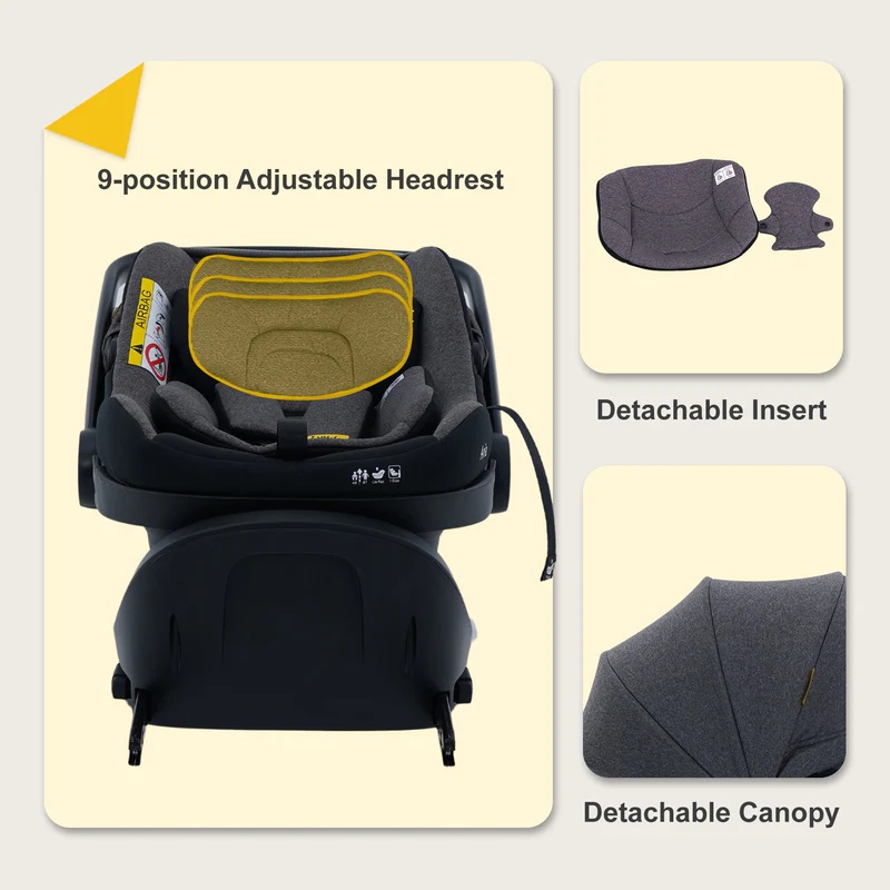 JoviKids Aria Infant Carrier - Black - Image 5