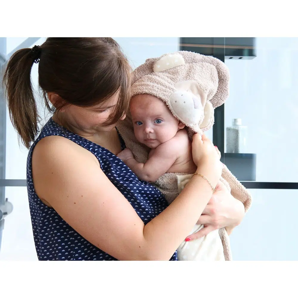 BoJungle Jungle-Themed Baby Bathcape Towel 75×75 cm - Image 6