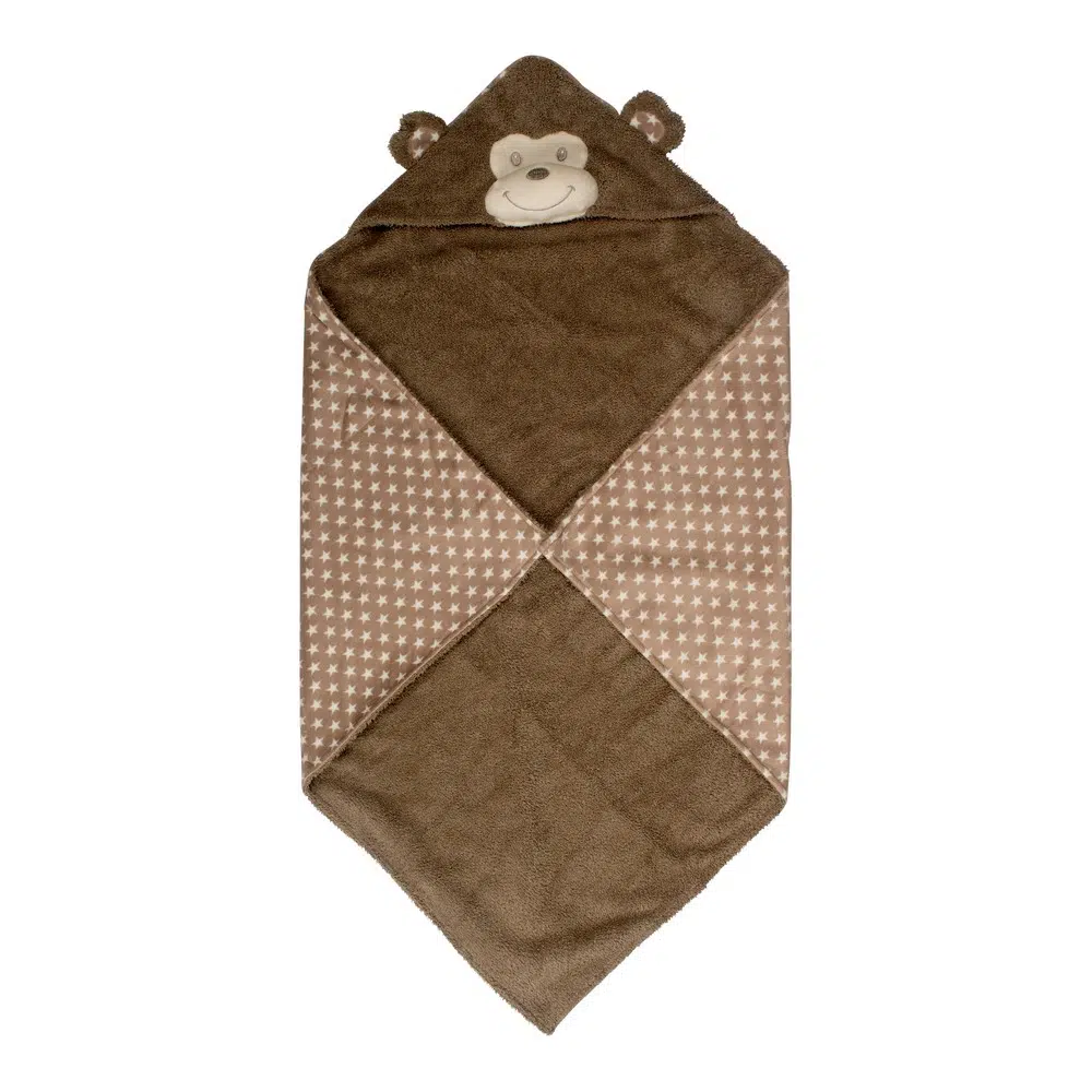 BoJungle Jungle-Themed Baby Bathcape Towel 75×75 cm - Image 3