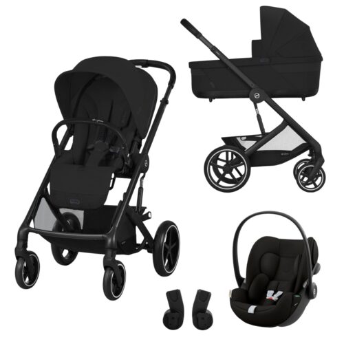 Cybex Balios S Lux Travel System with Cloud G Car Seat – Moon Black