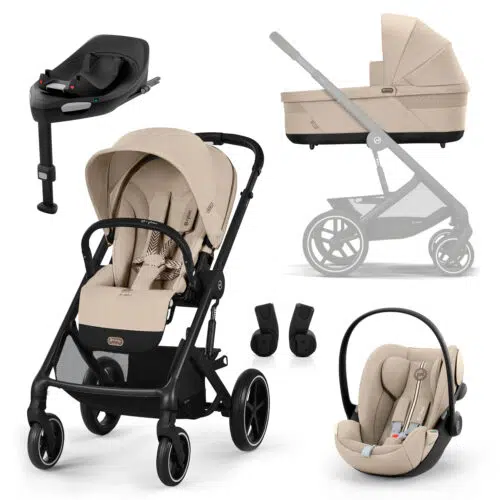 Cybex Balios S Lux Travel System with Cloud G Car Seat and ISOFIX base - Almond Beige