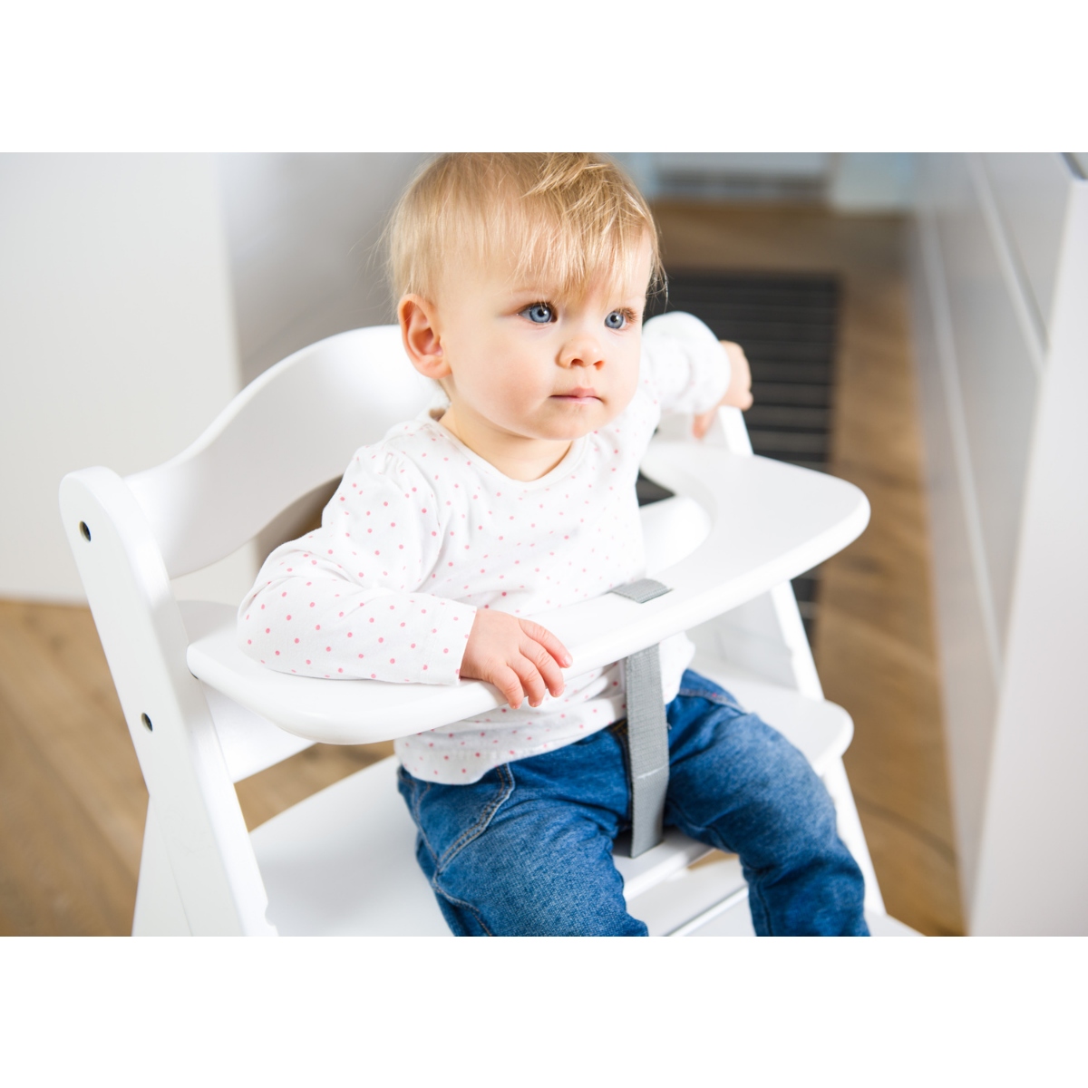 Hauck Alpha Wooden Highchair – White
