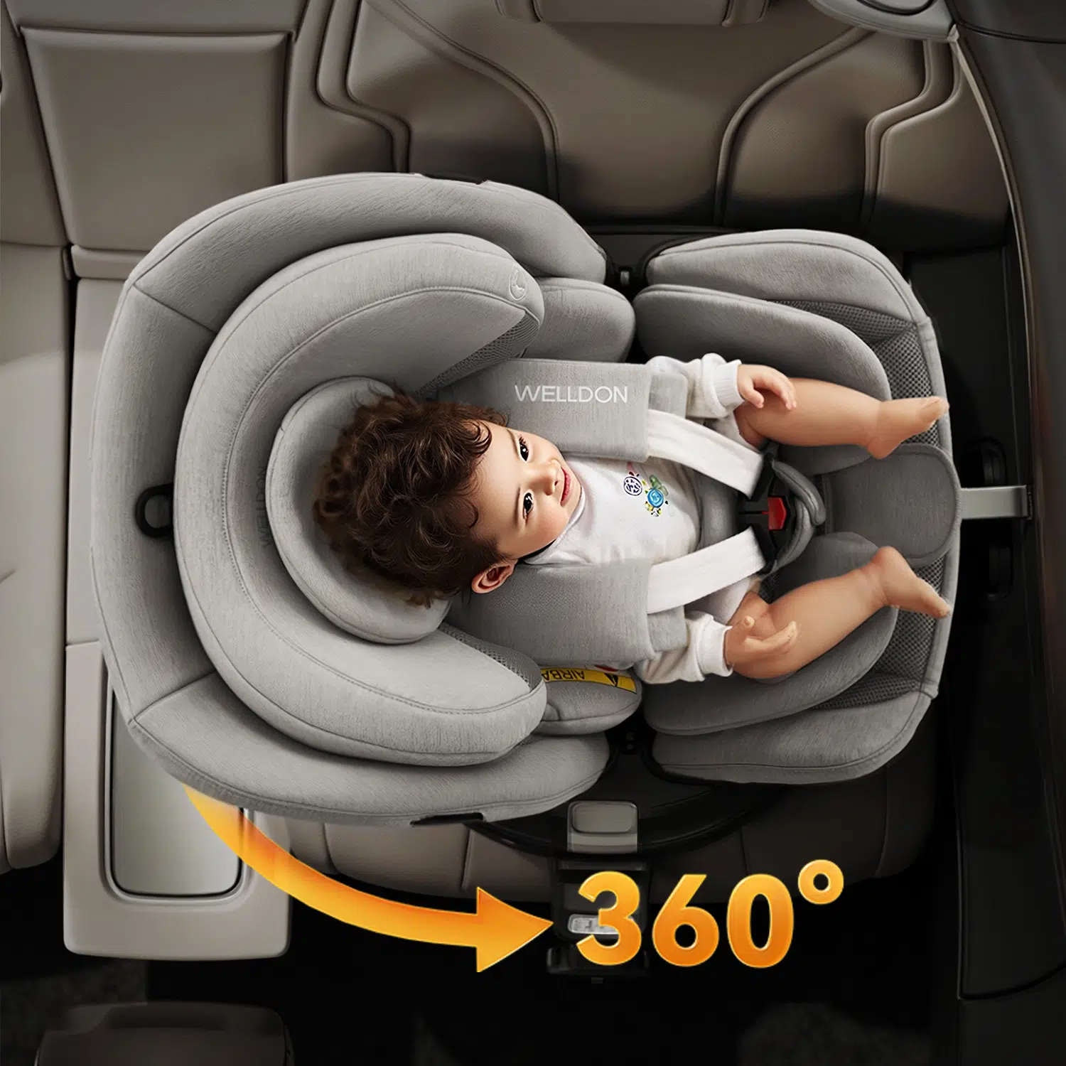 Welldon Smart Rotate 2 Pro+ Spin Car Seat - Moonstone - Image 4