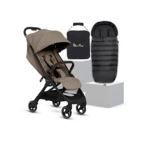 Silver Cross Clic 2 Stroller with Silver Cross Universal Footmuff | Cobble