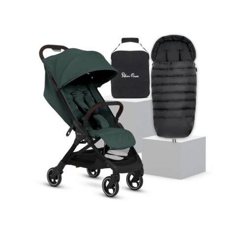 Silver Cross Clic 2 Stroller with Silver Cross Universal Footmuff | Connifer