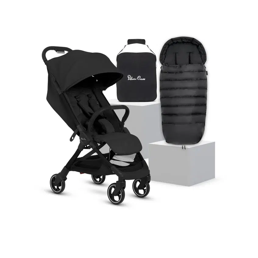 Silver Cross Clic 2 Stroller with Silver Cross Universal Footmuff | Space