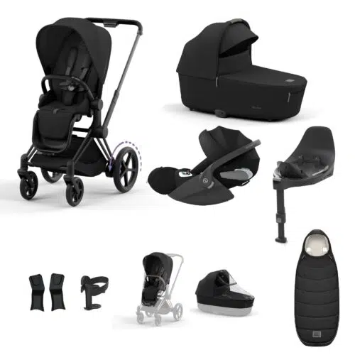Cybex ePriam Bundle with Cloud T, ISOFIX Base & Accessories - Sepia Black