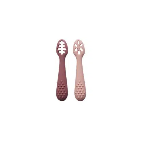 Chewies Silicone Training Spoons Set of 2 - Blush/Rose