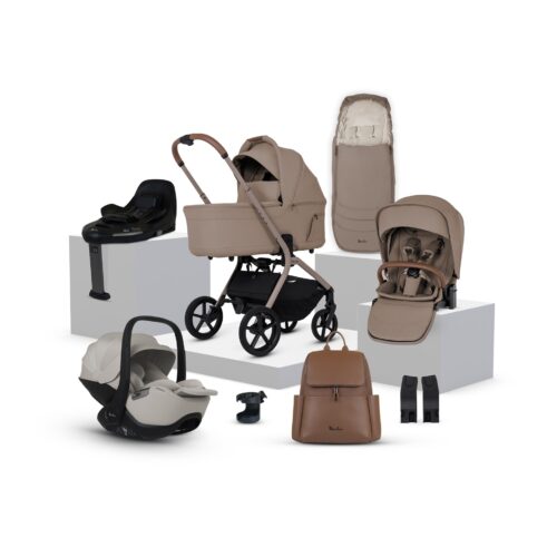 Silver Cross Breez Ultimate Travel System Bundle inc Glide Plus and Base Plus 360 - Champagne