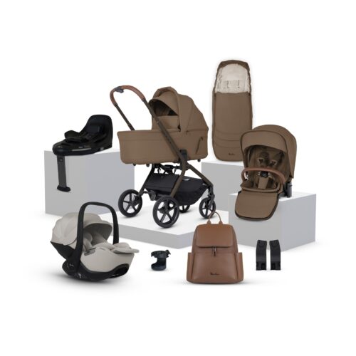 Silver Cross Breez Ultimate Travel System Bundle inc Glide Plus and Base Plus 360 - Maple