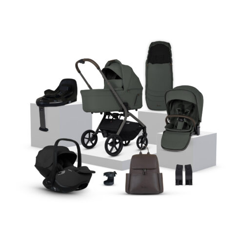 Silver Cross Breez Ultimate Travel System Bundle inc Glide Plus and Base Plus 360 - Pewter