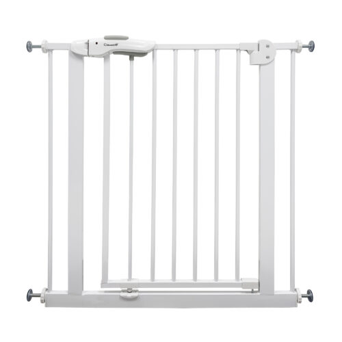 Callowesse Shiba Easy Close Baby & Toddler Pressure Fit Door & Stair Safety Gate | 75-85cm x H78cm - White