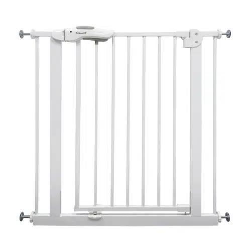 Callowesse Shiba Easy Close Baby & Toddler Pressure Fit Door & Stair Safety Gate | 75-85cm x H78cm - White