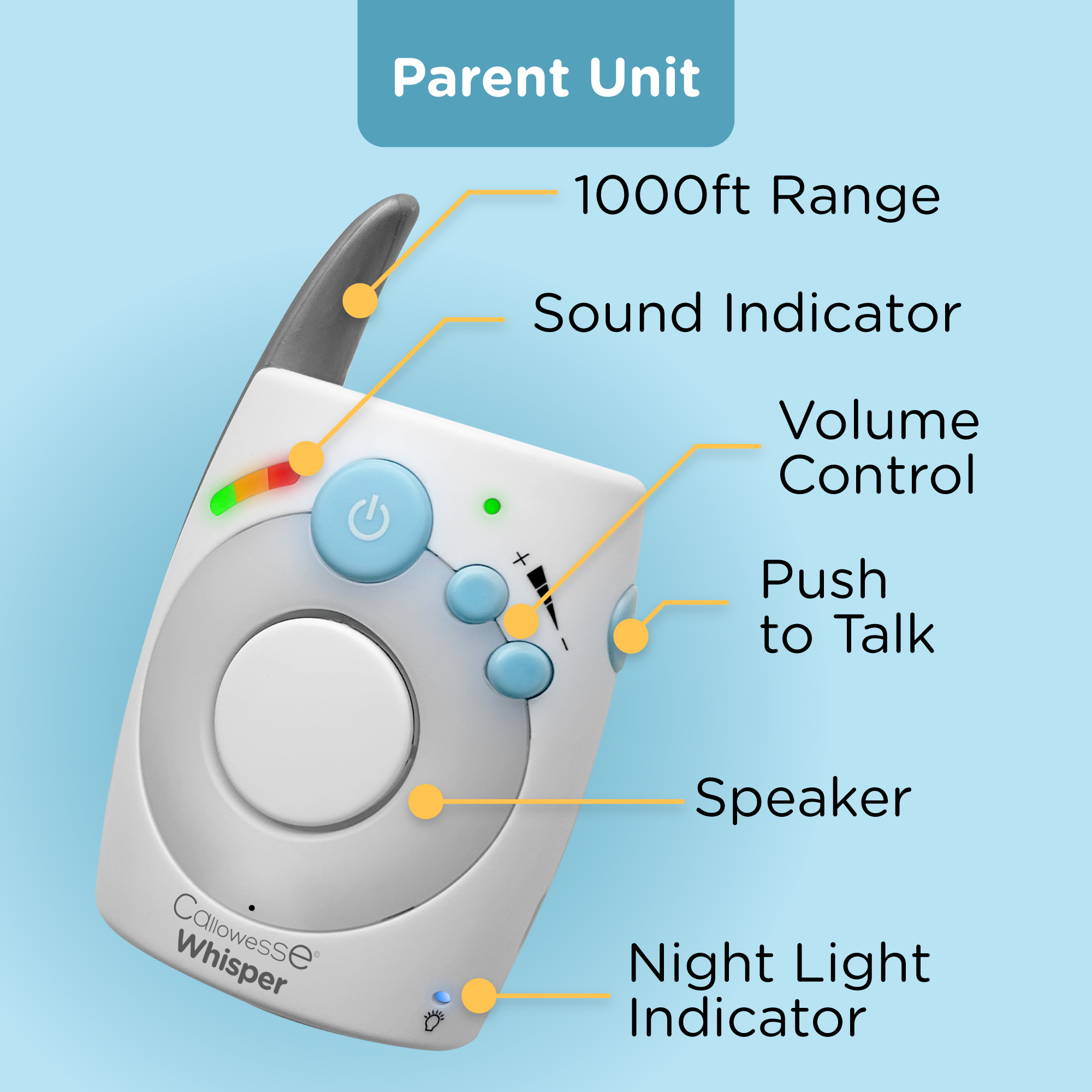 Callowesse Whisper Digital Audio Baby Monitor with DECT - Image 3