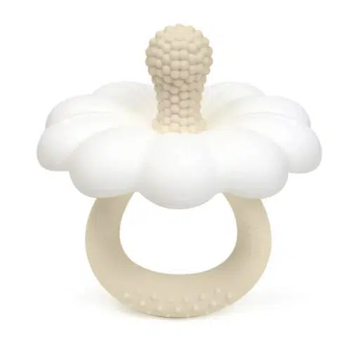 Chewies Silicone Teething Toy Daisy - Beige/White