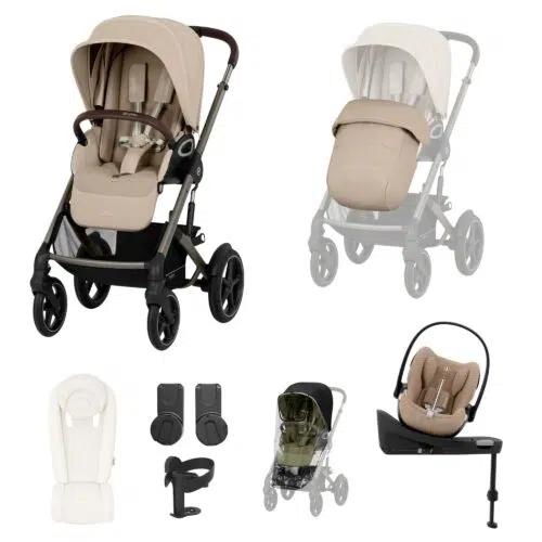 Cybex Talos S Lux Newborn Nest Bundle with Cloud G & Base | Almond Beige