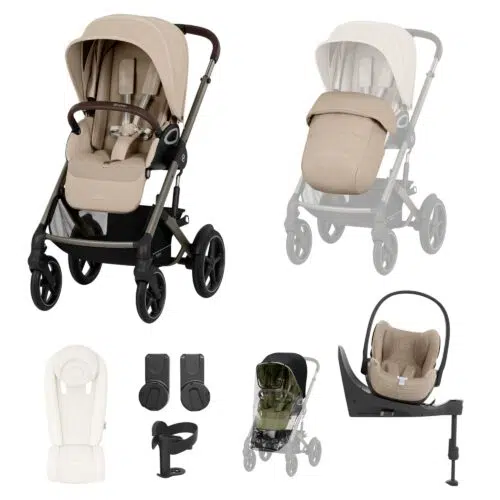 Cybex Talos S Lux Newborn Nest Bundle with Cloud T & Base | Almond Beige
