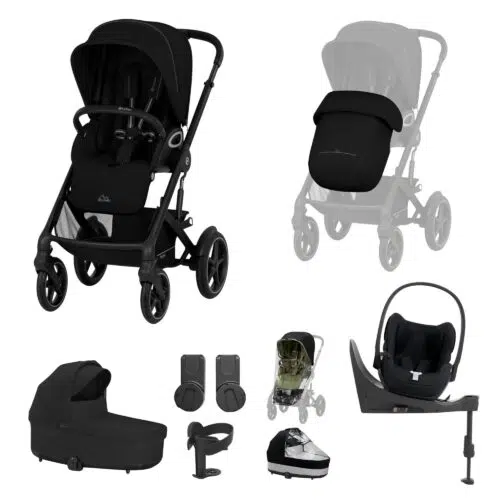 Cybex Talos S Lux Cot S Bundle with Cloud T & Base | Moon Black