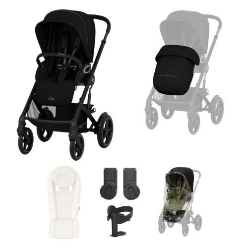 Cybex Talos S Lux Newborn Nest Pushchair Bundle | Moon Black
