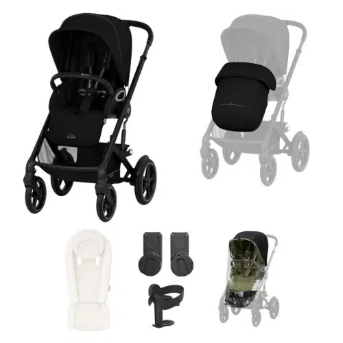 Cybex Talos S Lux Newborn Nest Pushchair Bundle | Moon Black