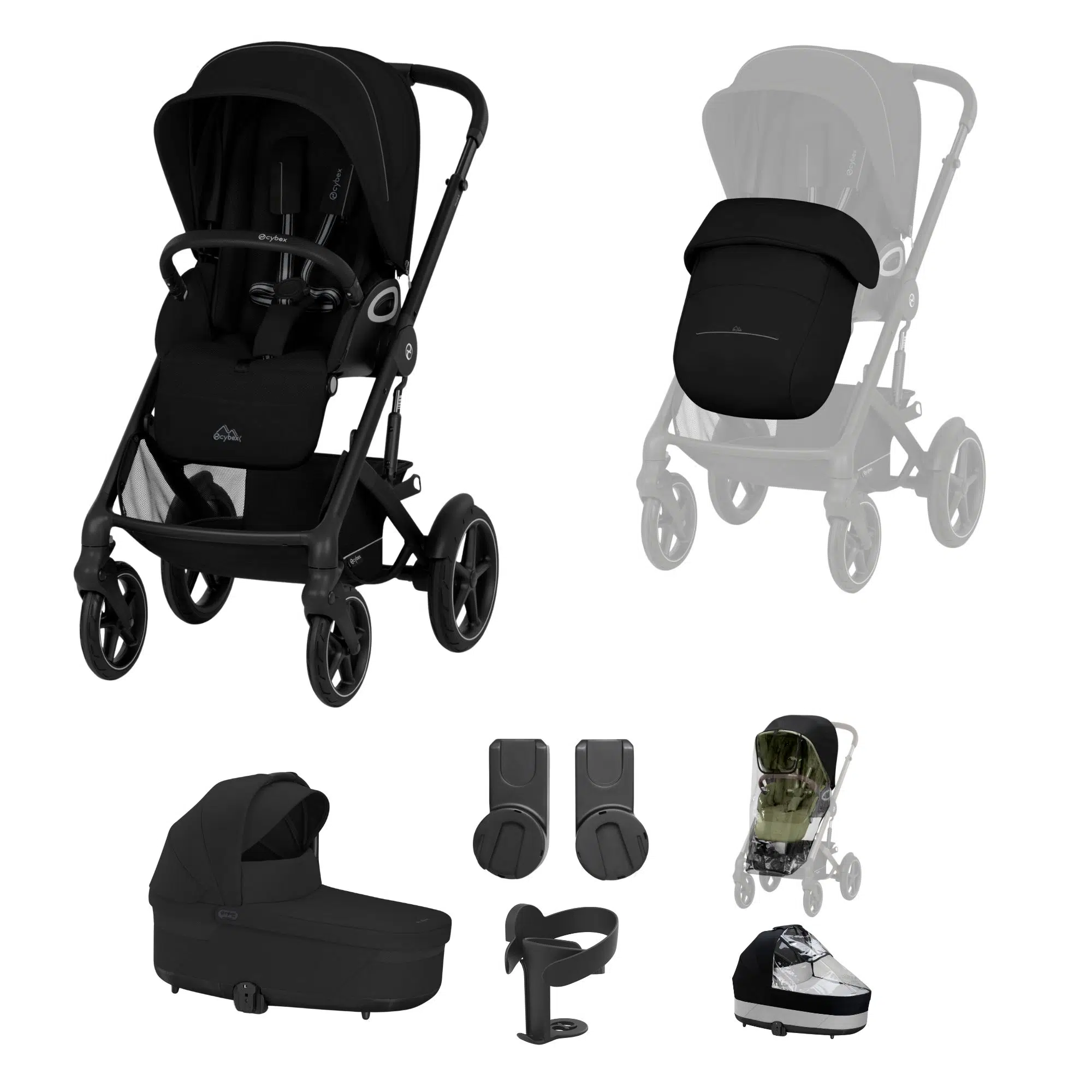 Cybex Talos S Lux Cot S Bundle | Moon Black