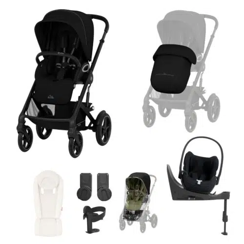 Cybex Talos S Lux Newborn Nest Bundle with Cloud T & Base | Moon Black