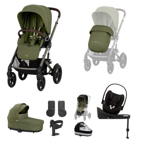 Cybex Talos S Lux Cot S Bundle with Cloud G & Base | Moss Green