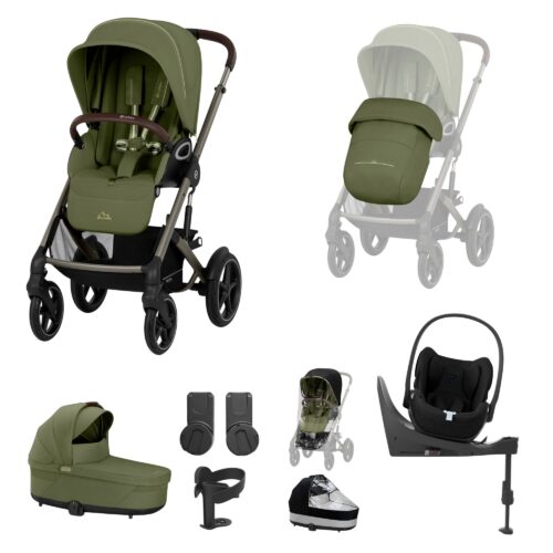Cybex Talos S Lux Cot S Bundle with Cloud T & Base | Moss Green