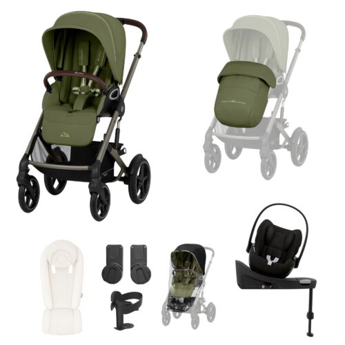 Cybex Talos S Lux Newborn Nest Bundle with Cloud G & Base | Moss Green