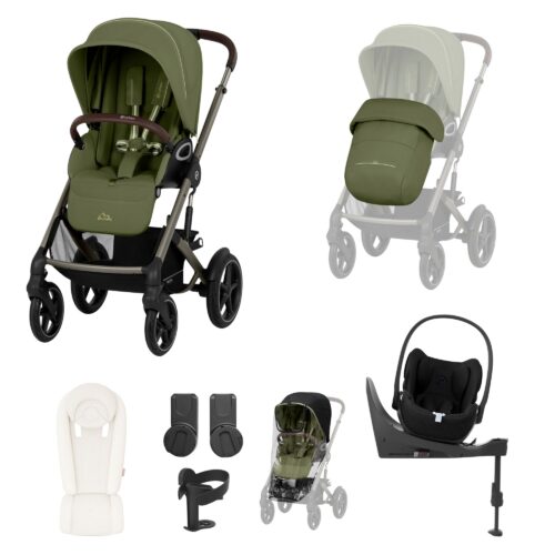 Cybex Talos S Lux Newborn Nest Bundle with Cloud T & Base | Moss Green