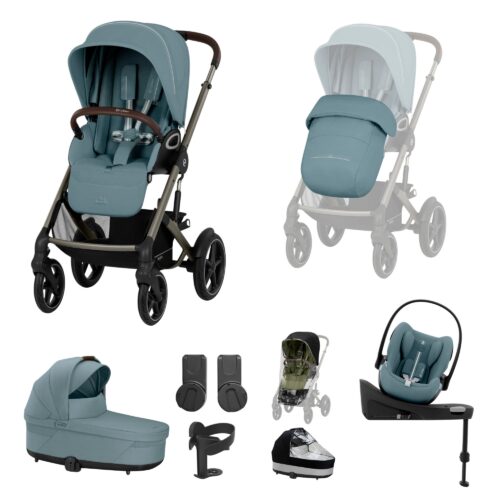 Cybex Talos S Lux Cot S Bundle with Cloud G & Base | Stormy Blue