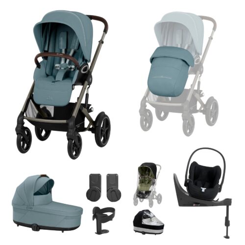 Cybex Talos S Lux Cot S Bundle with Cloud T & Base | Stormy Blue
