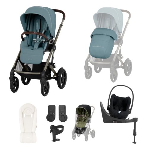 Cybex Talos S Lux Newborn Nest Bundle with Cloud T & Base | Stormy Blue