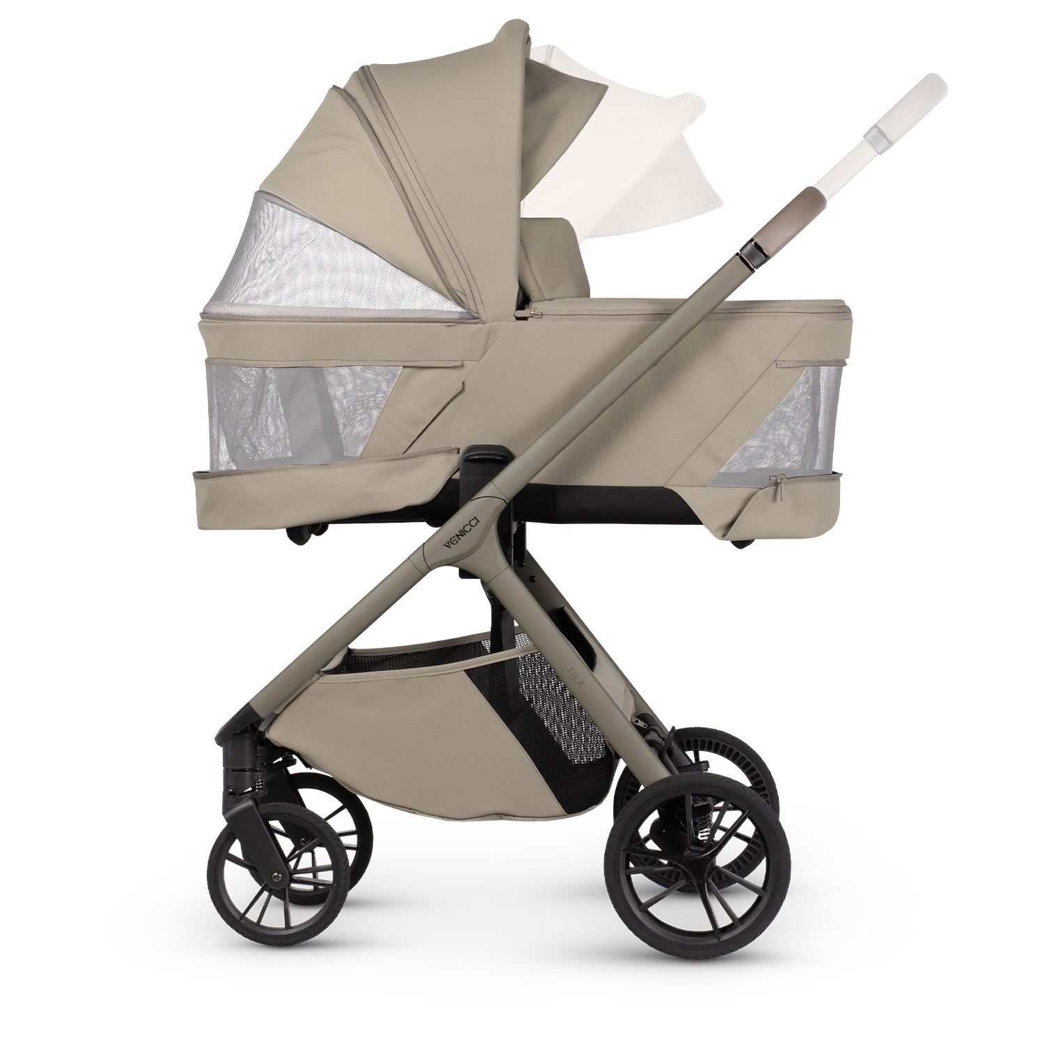 Venicci Tila 4 in 1 Plus Bundle (Including Carrycot Stand) | Latte - Image 9