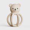Chewies Silicone Teething Toy and Rattle Bear- Beige